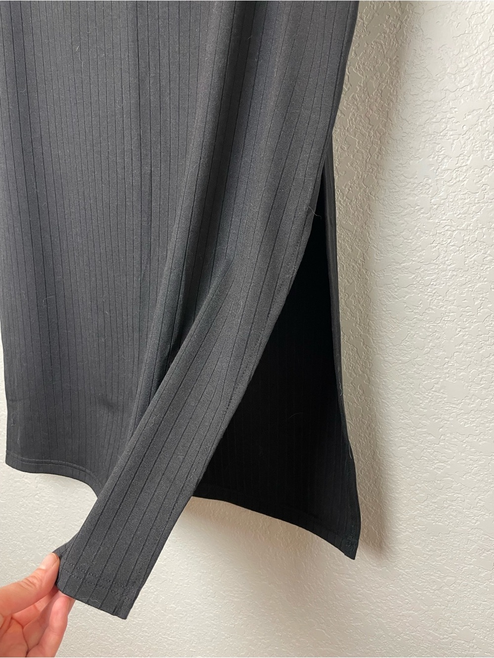 Joyfolie Mia Joy Women's Black Ribbed Midi Pencil Skirt Size XL - Picture 2 of 6